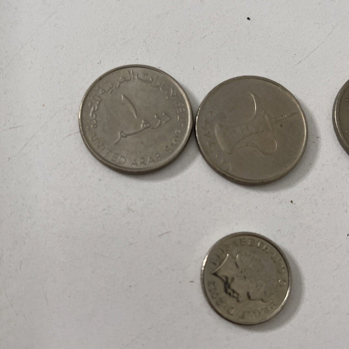 10 Mixed Lot Coins Singapore 1987 50 Cents 20 pence 1 penny 5 pence UAE coins