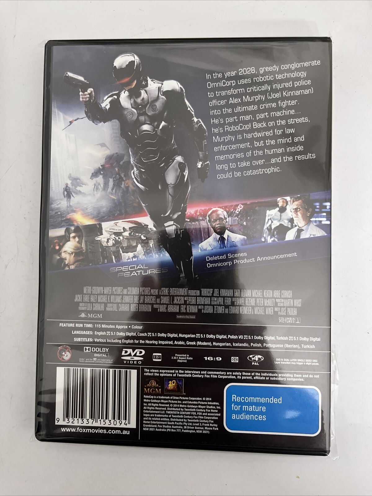 Robocop - Special Edition 1987 + 2014 Version (DVD, 1987) Region 4 NEW