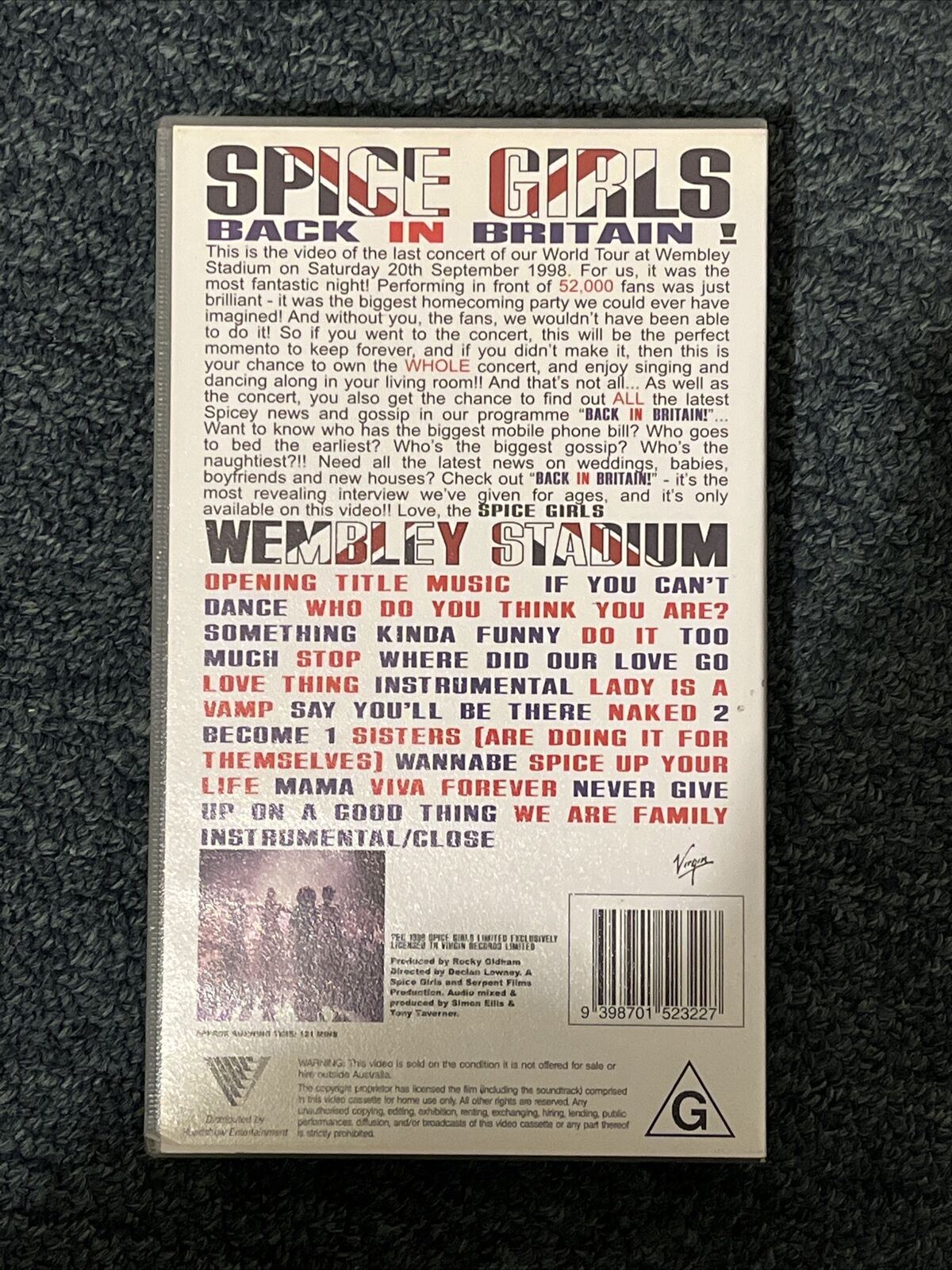 2x Spice Girls - Live at Wembley Stadium + The Movie VHS PAL
