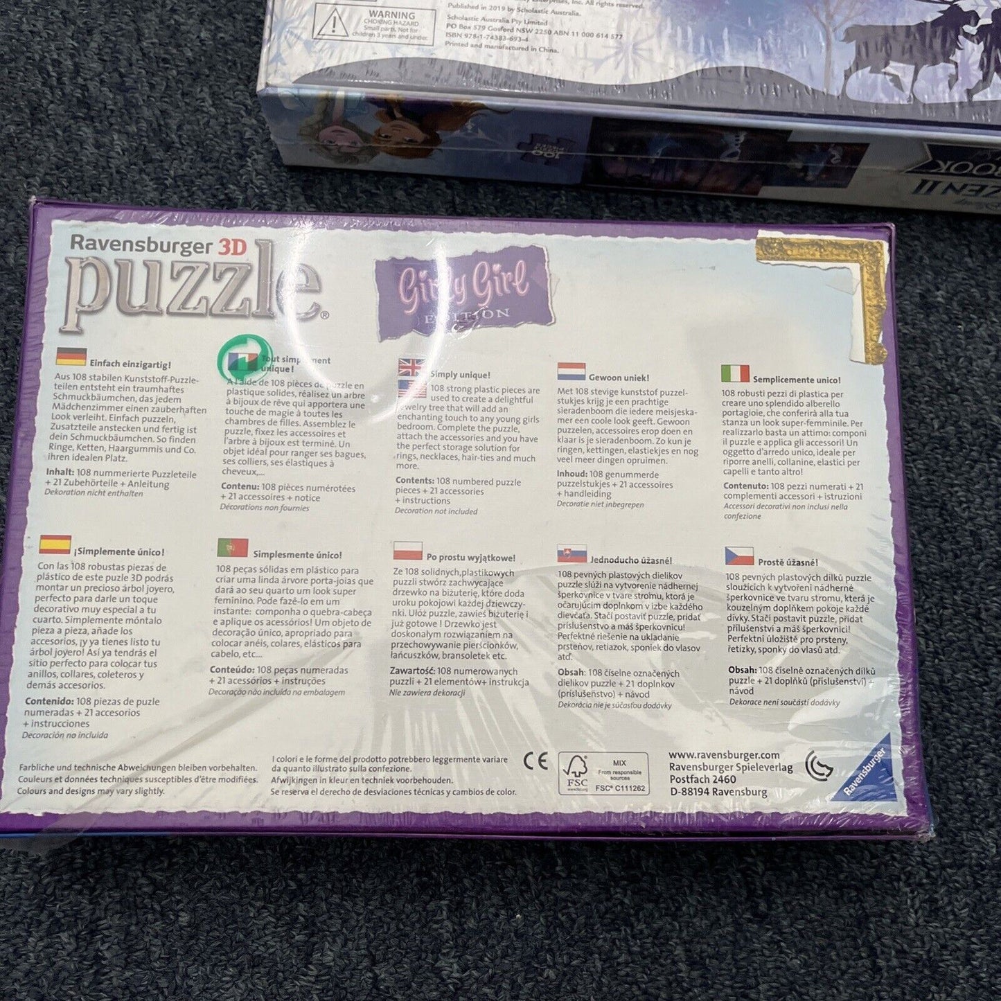 4x Jigsaw Puzzle Disney Frozen 2, Tinkerbell, Scotch College, Revensburger 3D