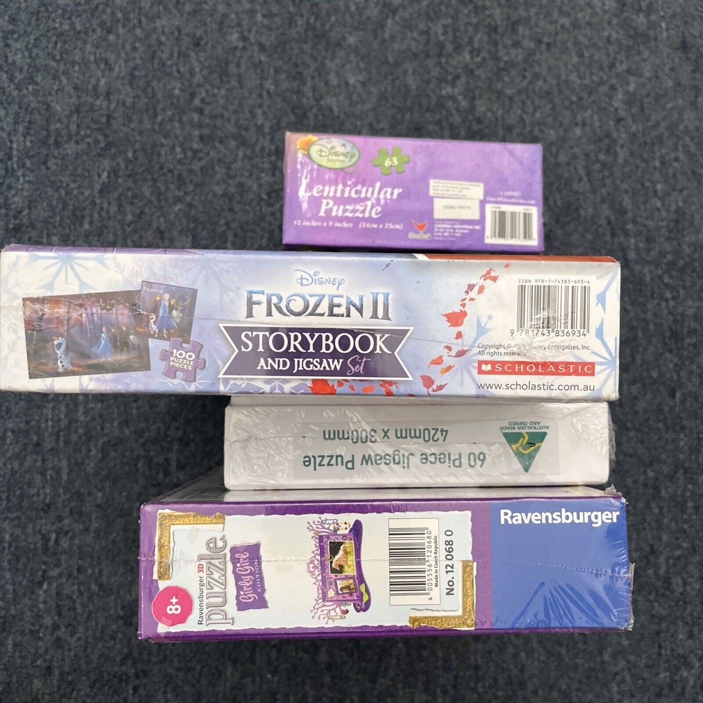 4x Jigsaw Puzzle Disney Frozen 2, Tinkerbell, Scotch College, Revensburger 3D