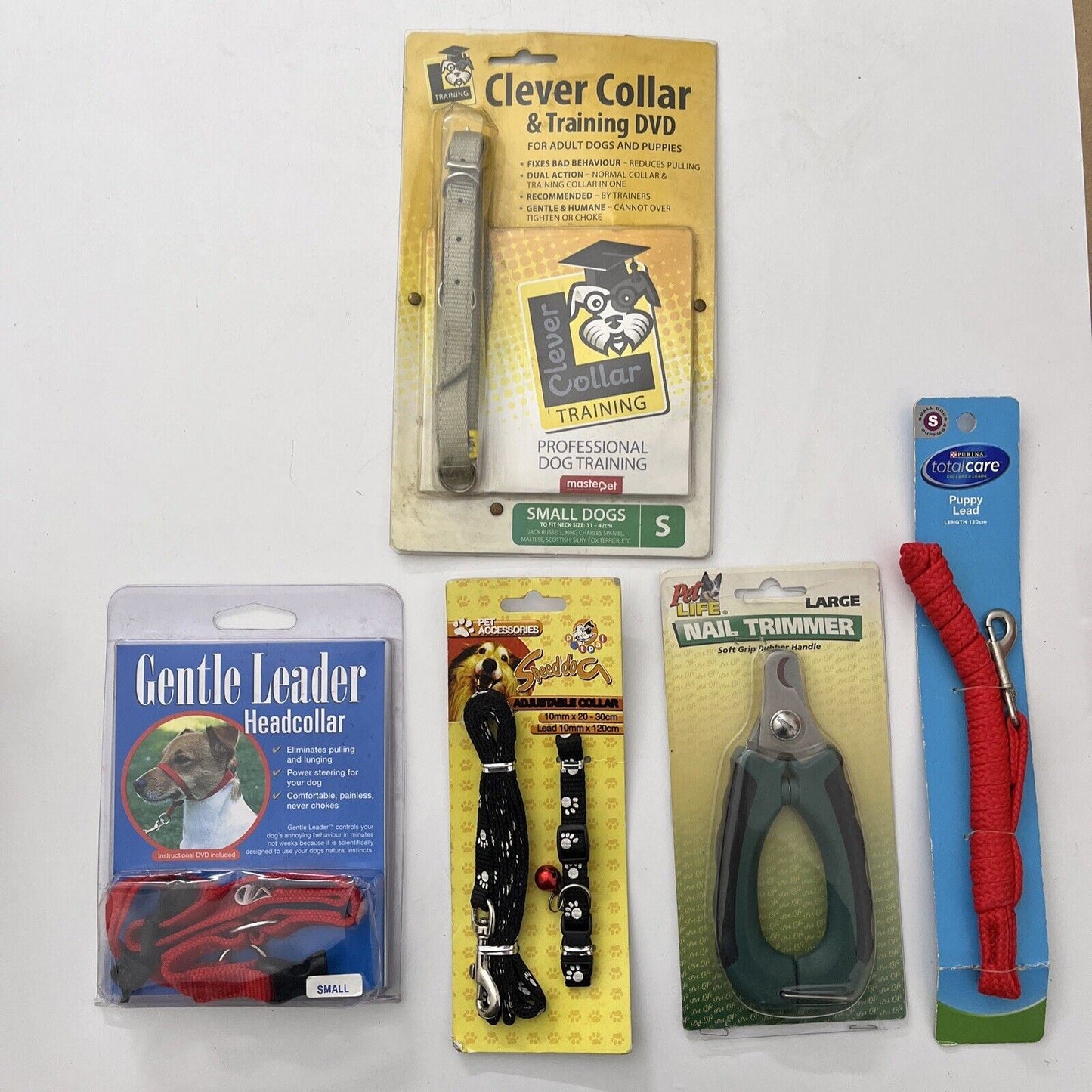 Dog Set - Clever Collar, Nail Trimmer, Puppy Lead, Head collar set NEW