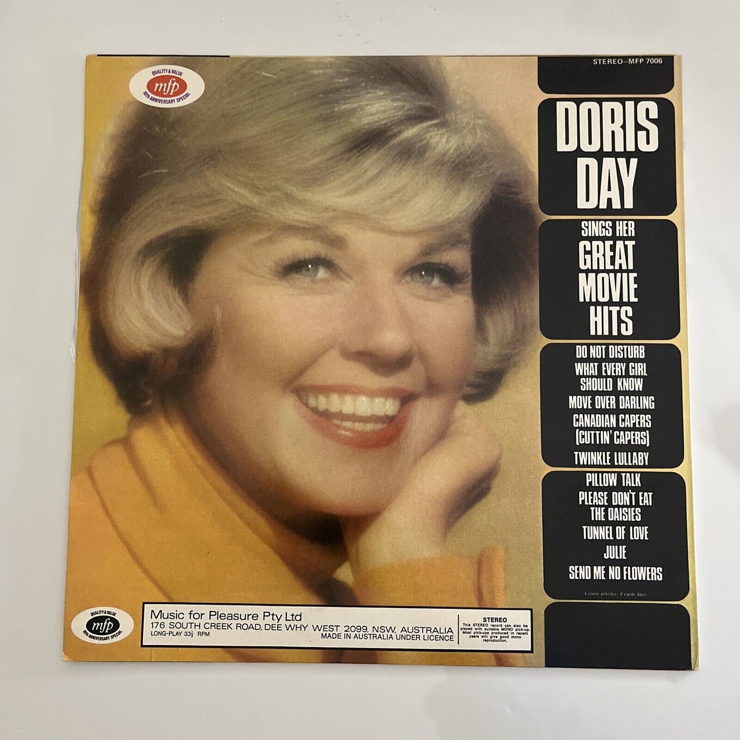 Doris Day – Sings Her Great Movie Hits 1966 Vinyl Record
