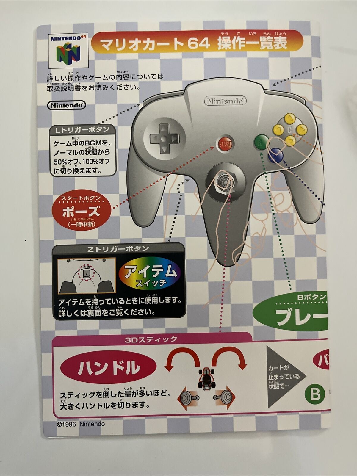 Mario Kart 64 - Nintendo 64 NTSC-J JAPAN N64 Game with Box & Manual