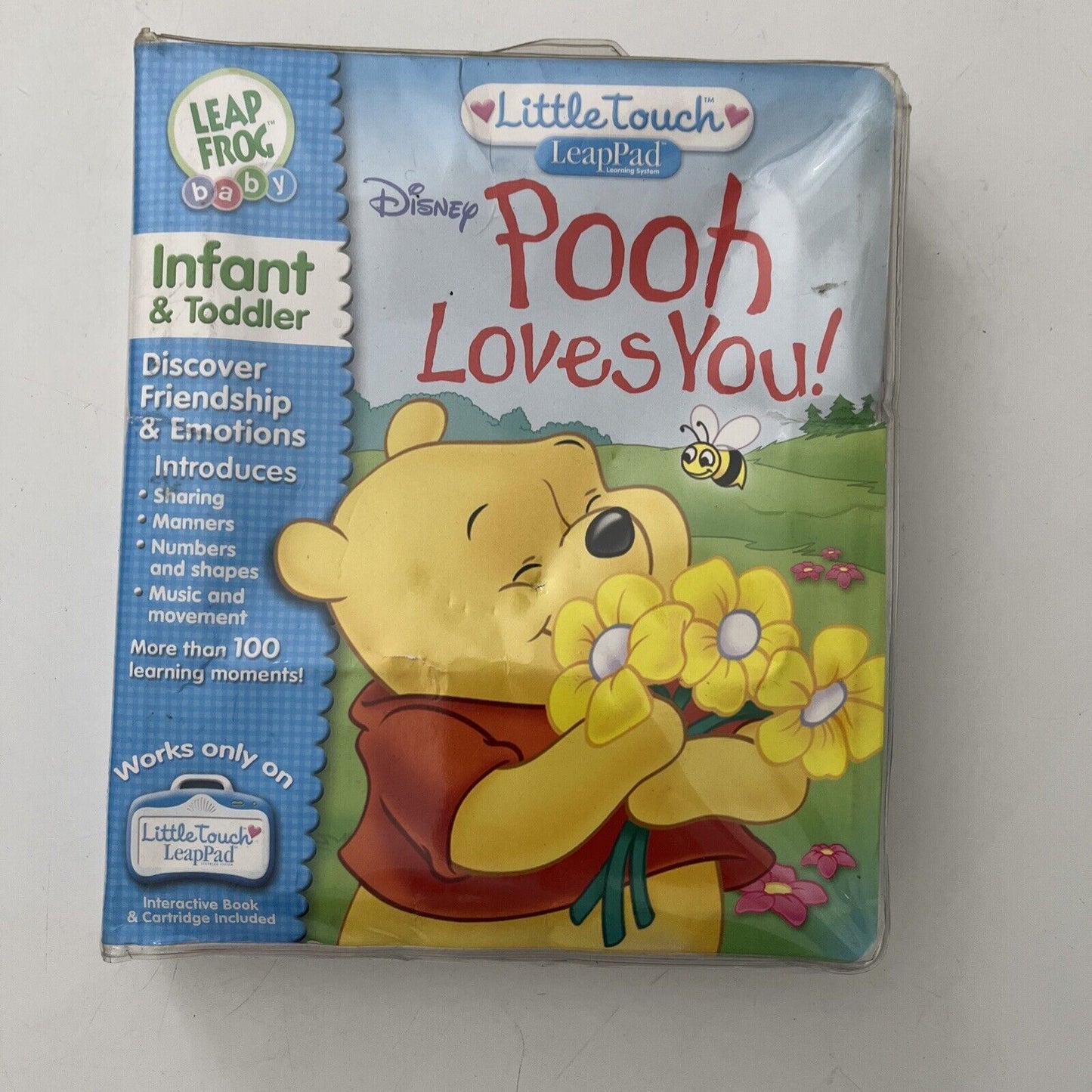 3x Leap Frog Little Touch Leap Pad Games - Disney Pooh Loves You, Dora, Mr Brown