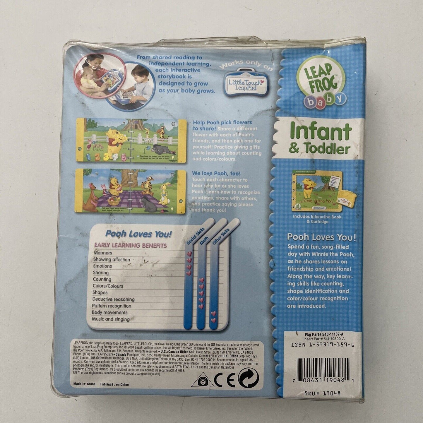 3x Leap Frog Little Touch Leap Pad Games - Disney Pooh Loves You, Dora, Mr Brown