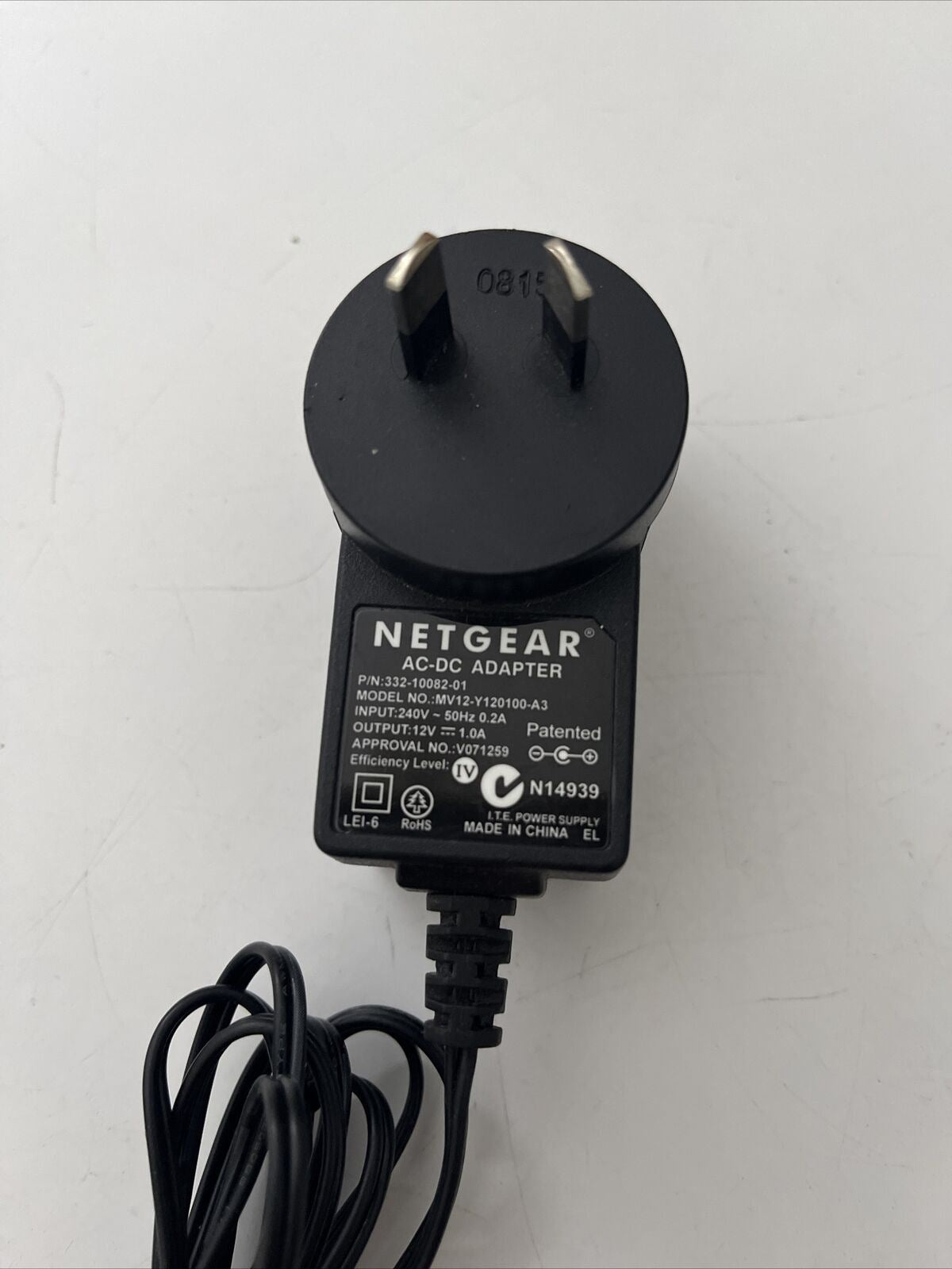 Genuine Netgear MV12-Y120100-A3 AC Adapter 12V 1A Power Supply for Router