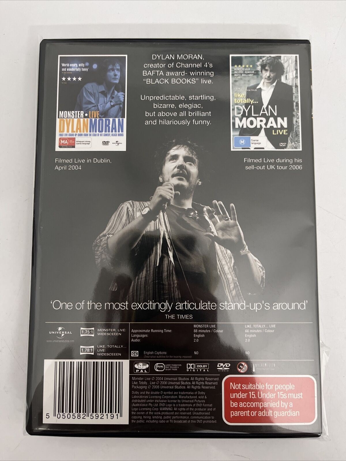 Dylan Moran The Live Collection (DVD) Stand Up Comedy. Region 4 NEW