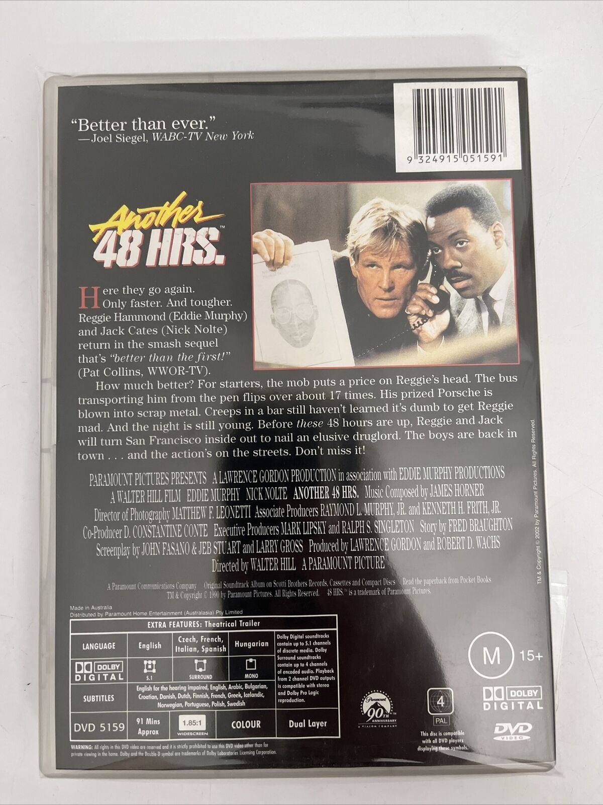 Another 48 Hours (DVD, 1990) Eddie Murphy, Nick Nolte. Comedy Region 4 NEW