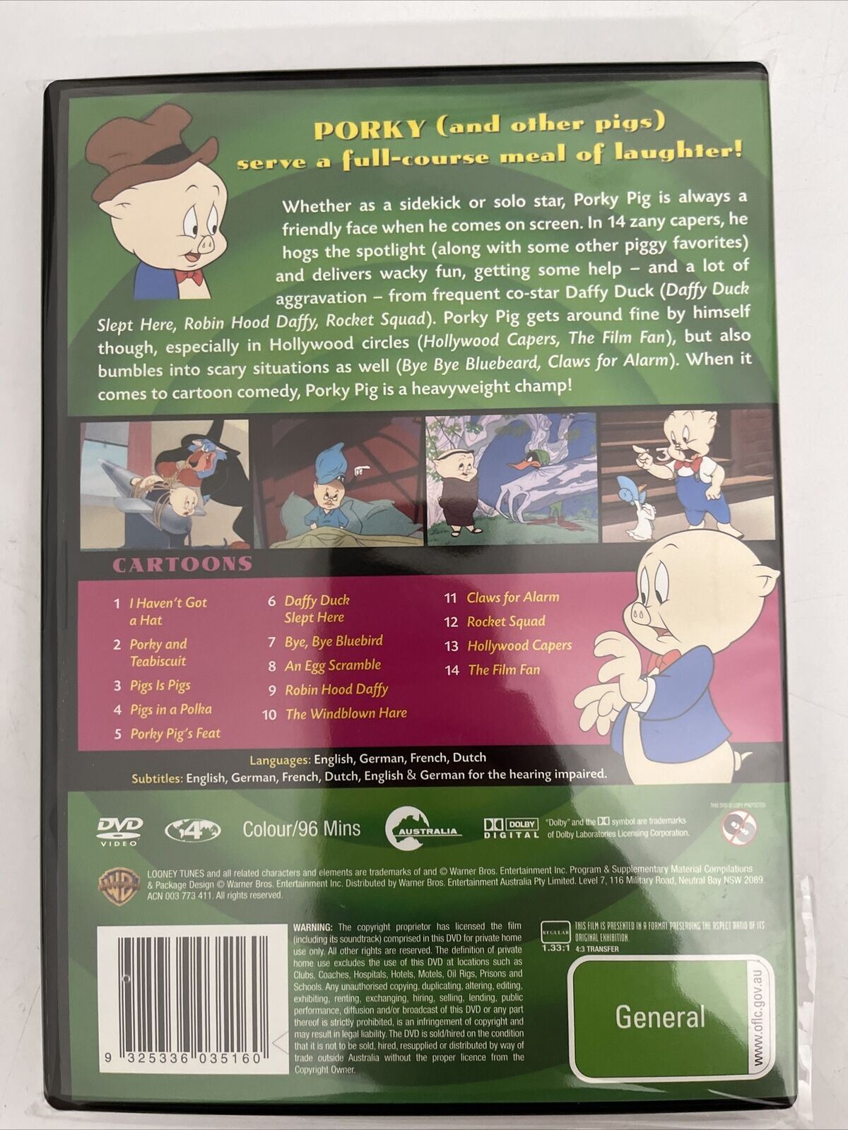 Looney Tunes - Best Of Porky : Vol 2 (DVD, 2006) Region 4 NEW