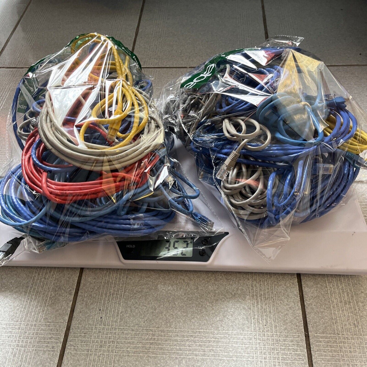Bulk Ethernet Cable 3.5kg various sizes 2m to 5 m or more