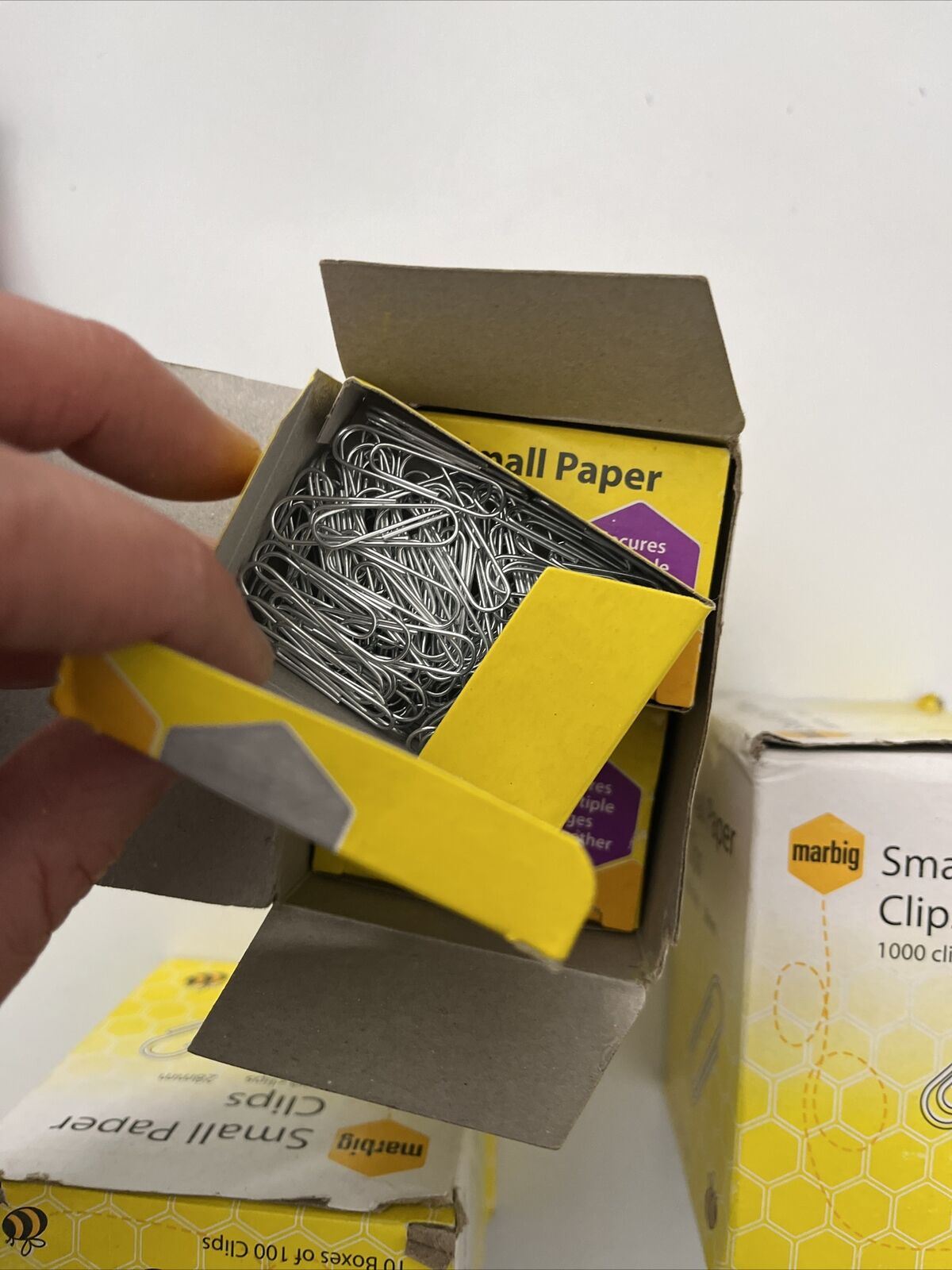 3 Boxes Marbig Small Paper Clips 3000 NEW