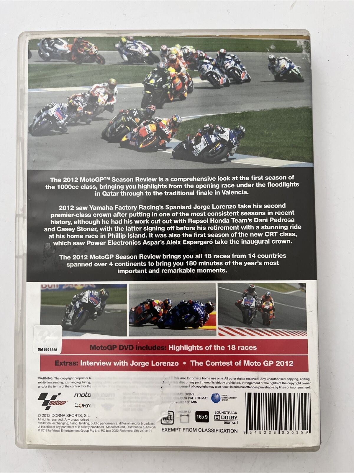 MotoGP - 2012 Season Review (DVD, 2012) All Regions