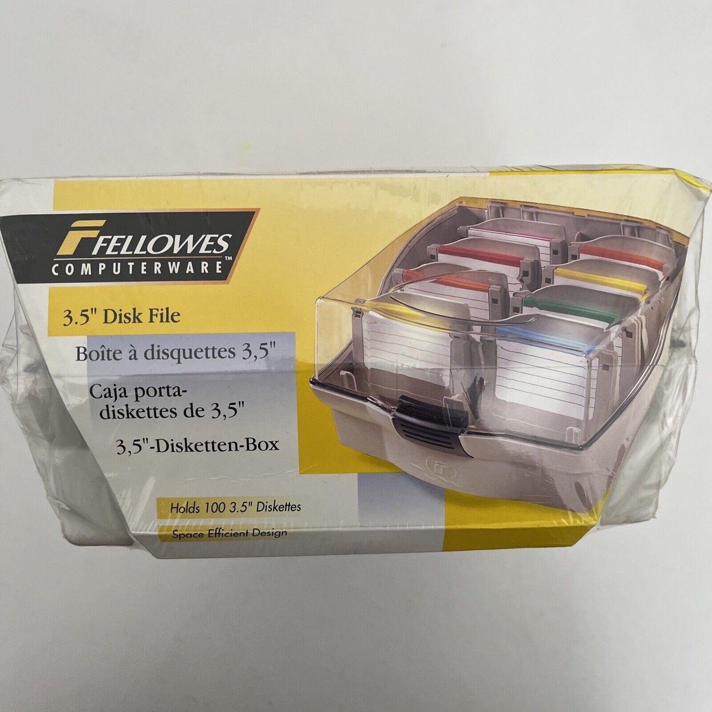 NEW Fellowes 3.5" Floppy Disk File Case Holds 100 3.5" Diskettes
