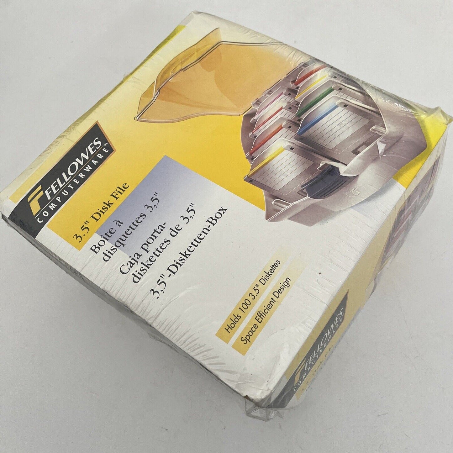NEW Fellowes 3.5" Floppy Disk File Case Holds 100 3.5" Diskettes