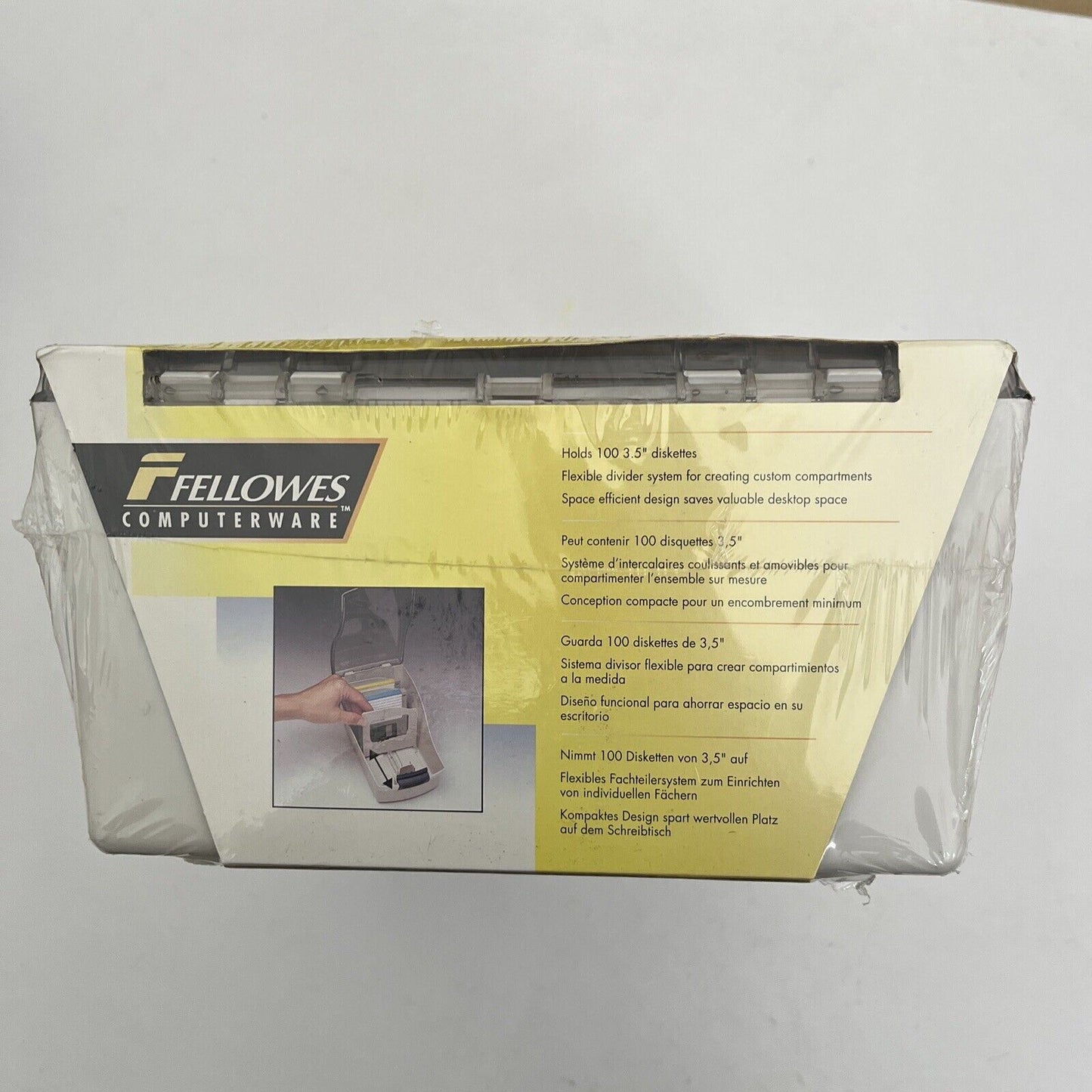 NEW Fellowes 3.5" Floppy Disk File Case Holds 100 3.5" Diskettes