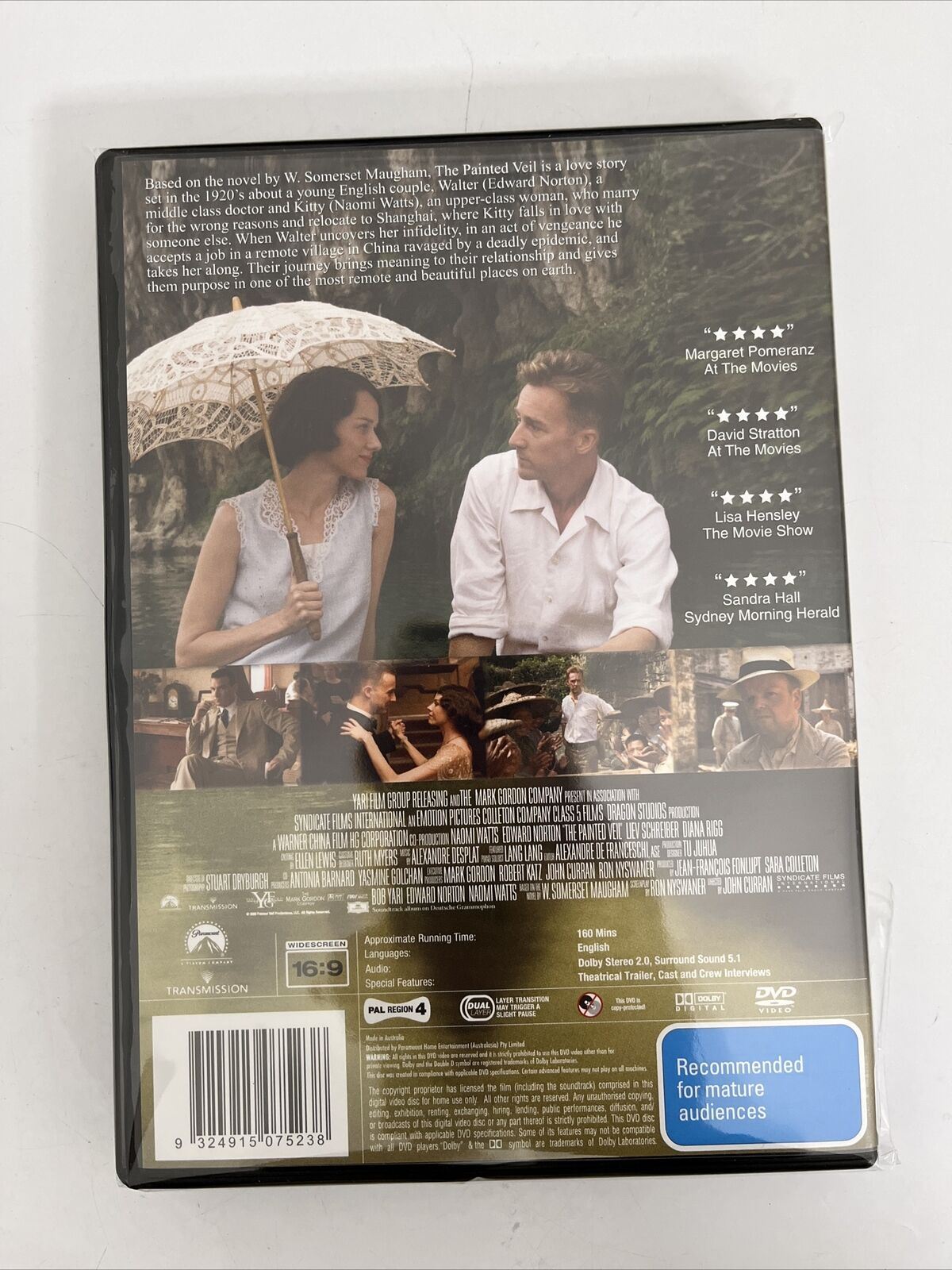 NEW The Painted Veil (DVD, 2006) Catherine An, Bin Li, Bin Wu. Drama Region 4