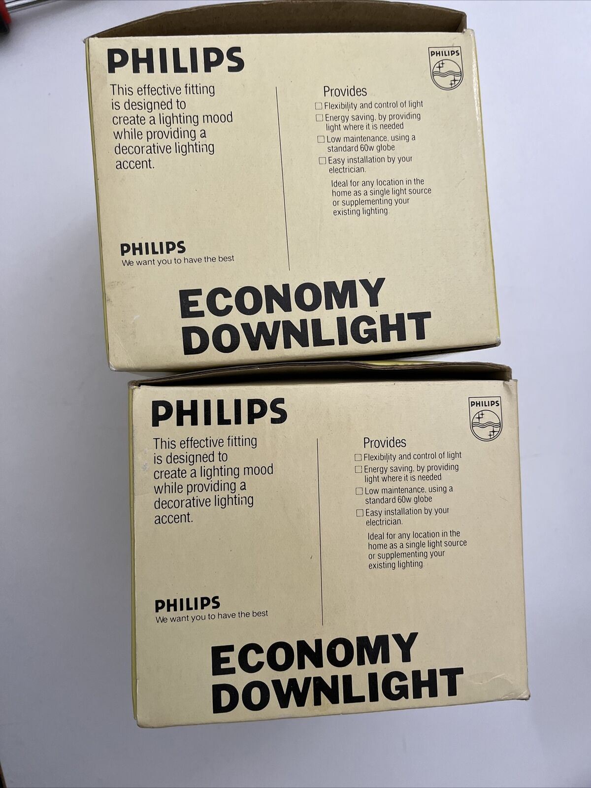 2x Philips Economy Downlight - Does not include bulb