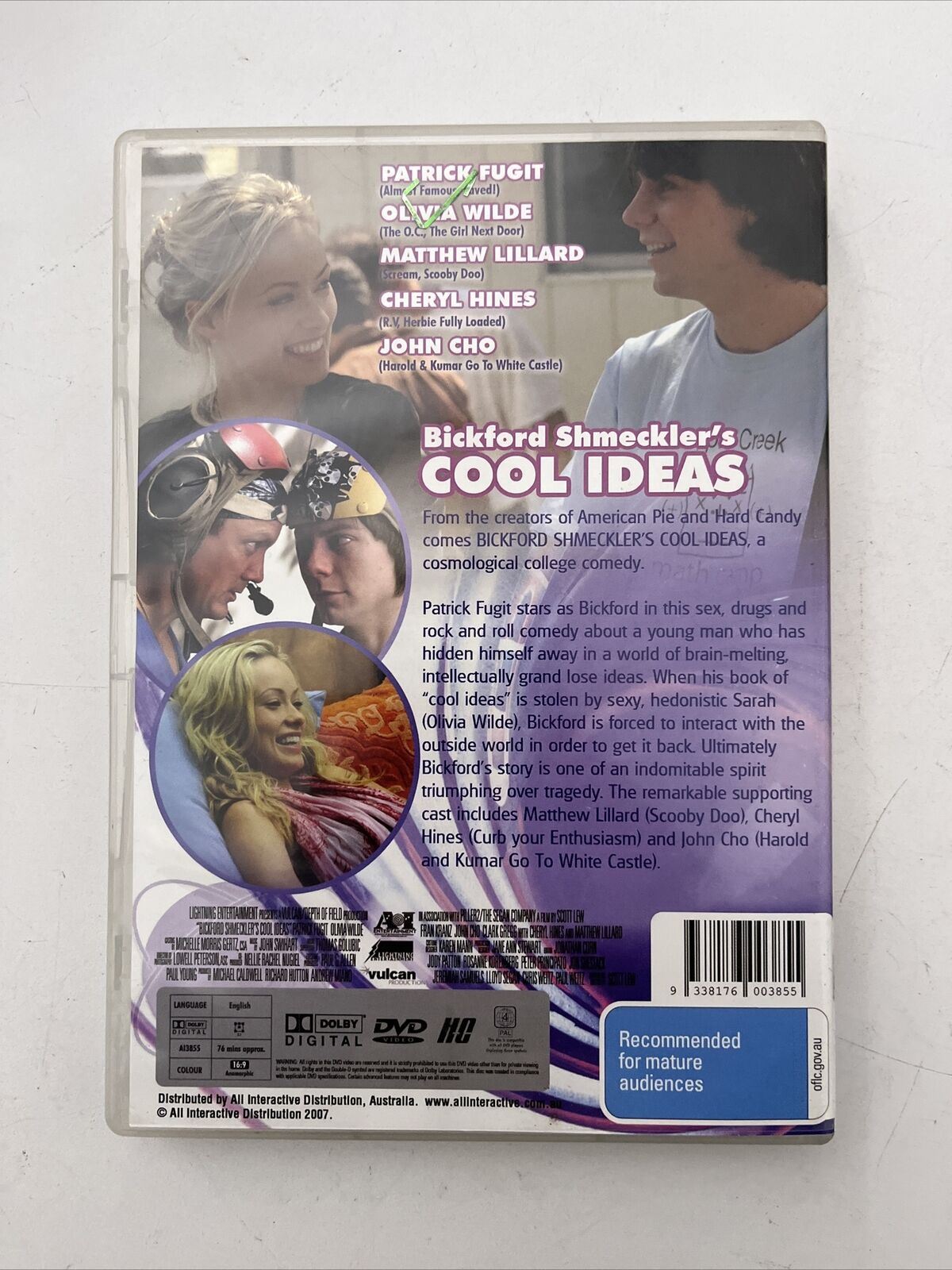 Bickford Schmeckler's Cool Ideas (DVD, 2006) Patrick Fugit, Olivia Wilde Region4