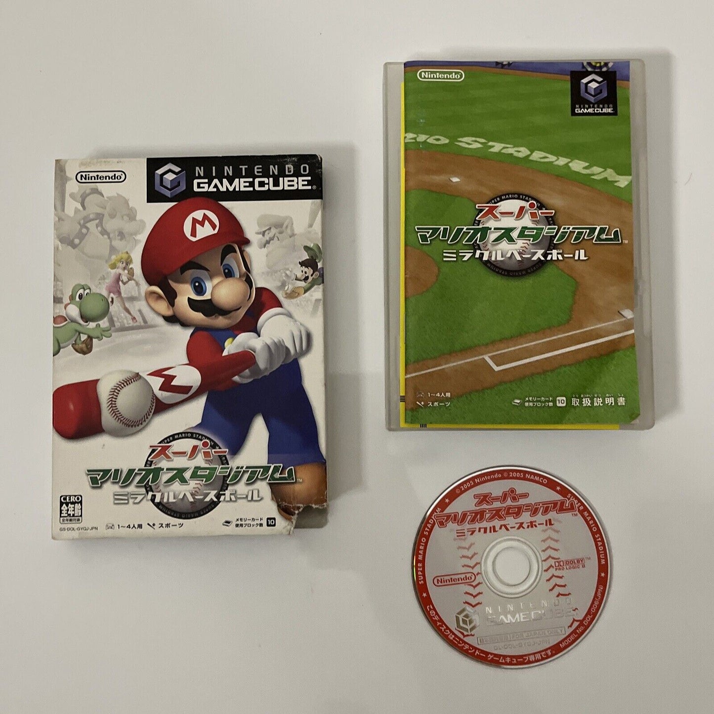 Super Mario Stadium Miracle Baseball - Nintendo GameCube GC NTSC-J JAPAN Game