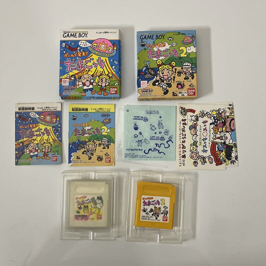 Tamagotchi 1 & 2 - Nintendo Gameboy GB JAPAN Game Bandai Virtual Pet Complete