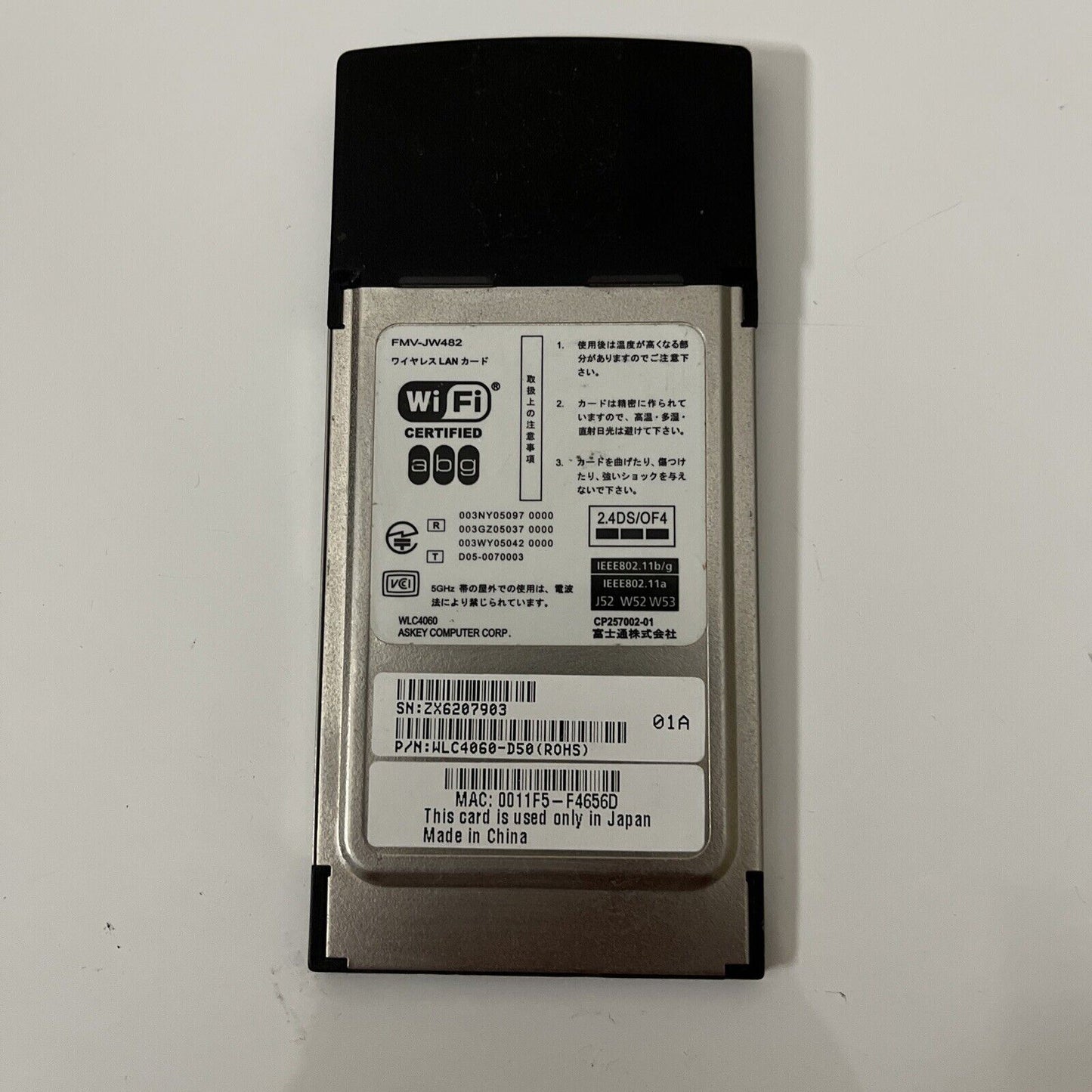 Fujitsu Wireless LAN Card FMV-JW482 PCMCIA