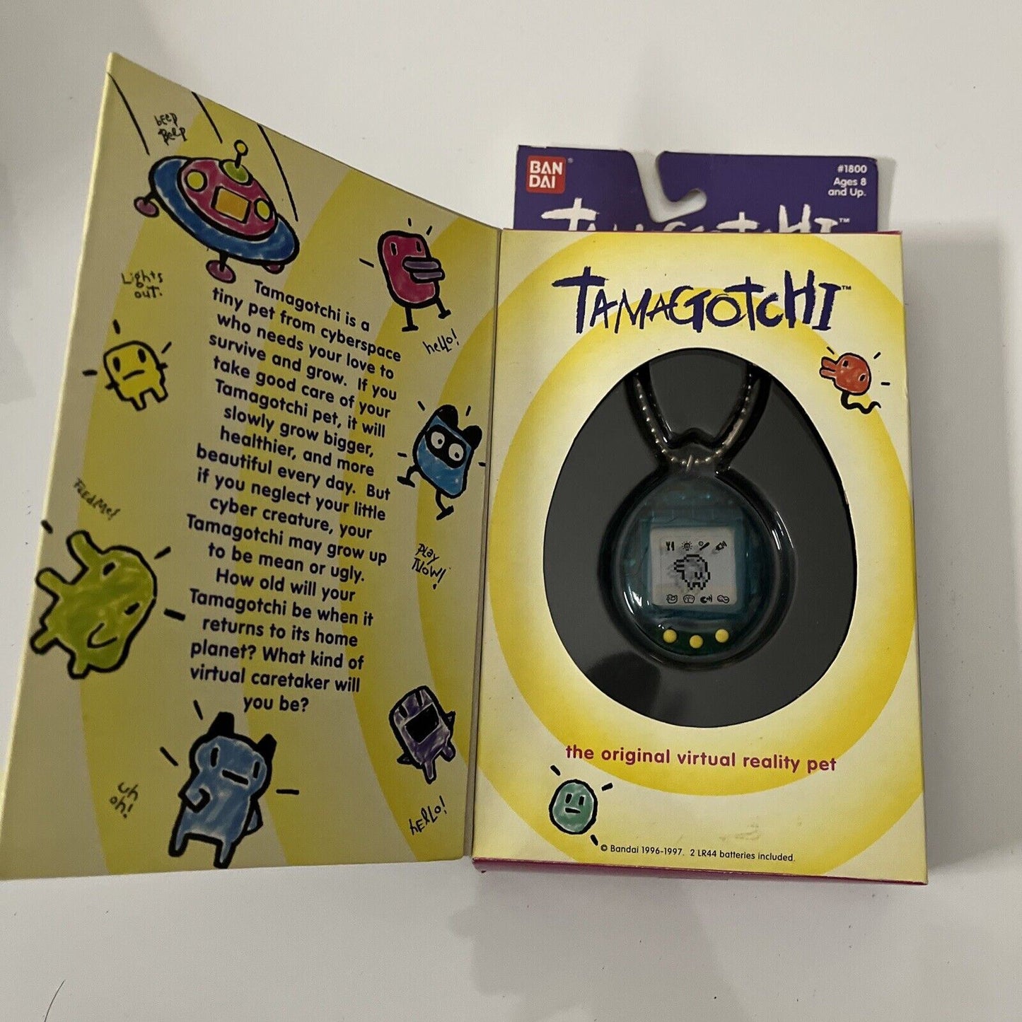 Bandai Tamagotchi Dark Green Transparent 1997 The Original Virtual Pet #1800