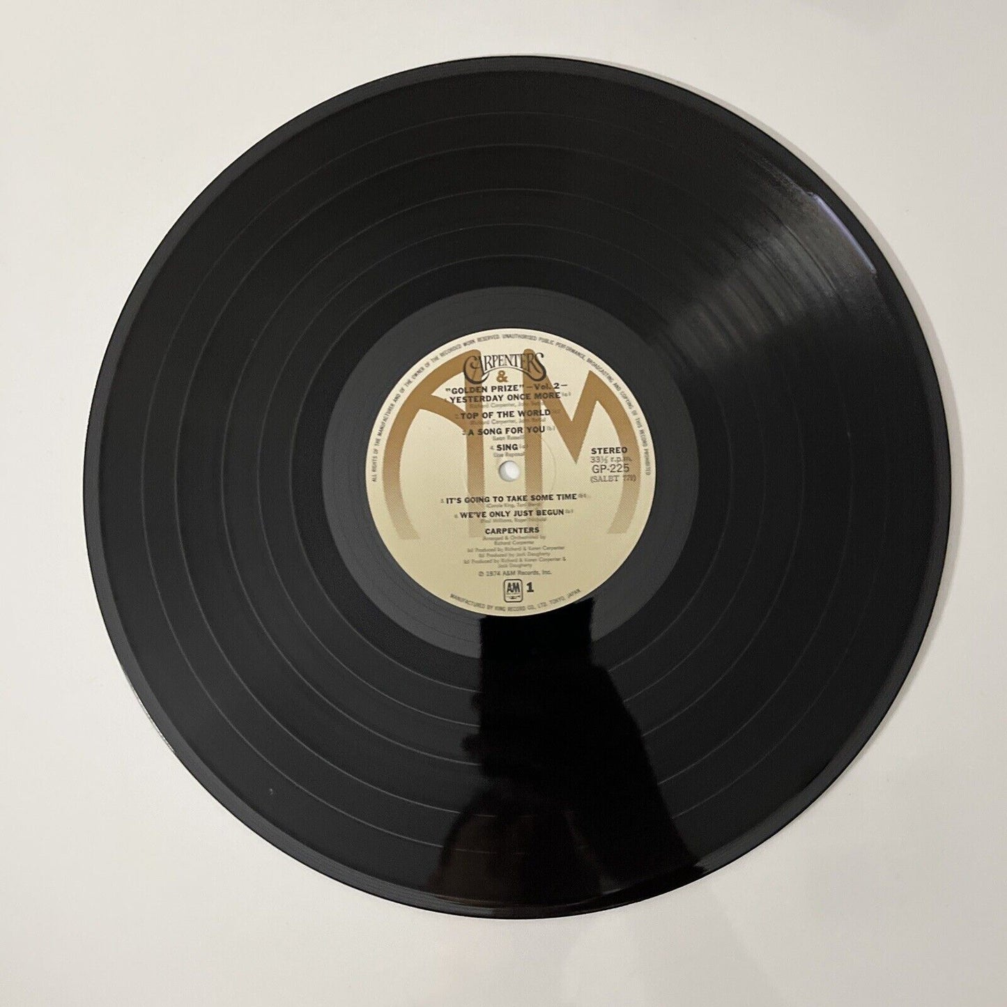 The Carpenters - Carpenters 1974 Vinyl Record LP