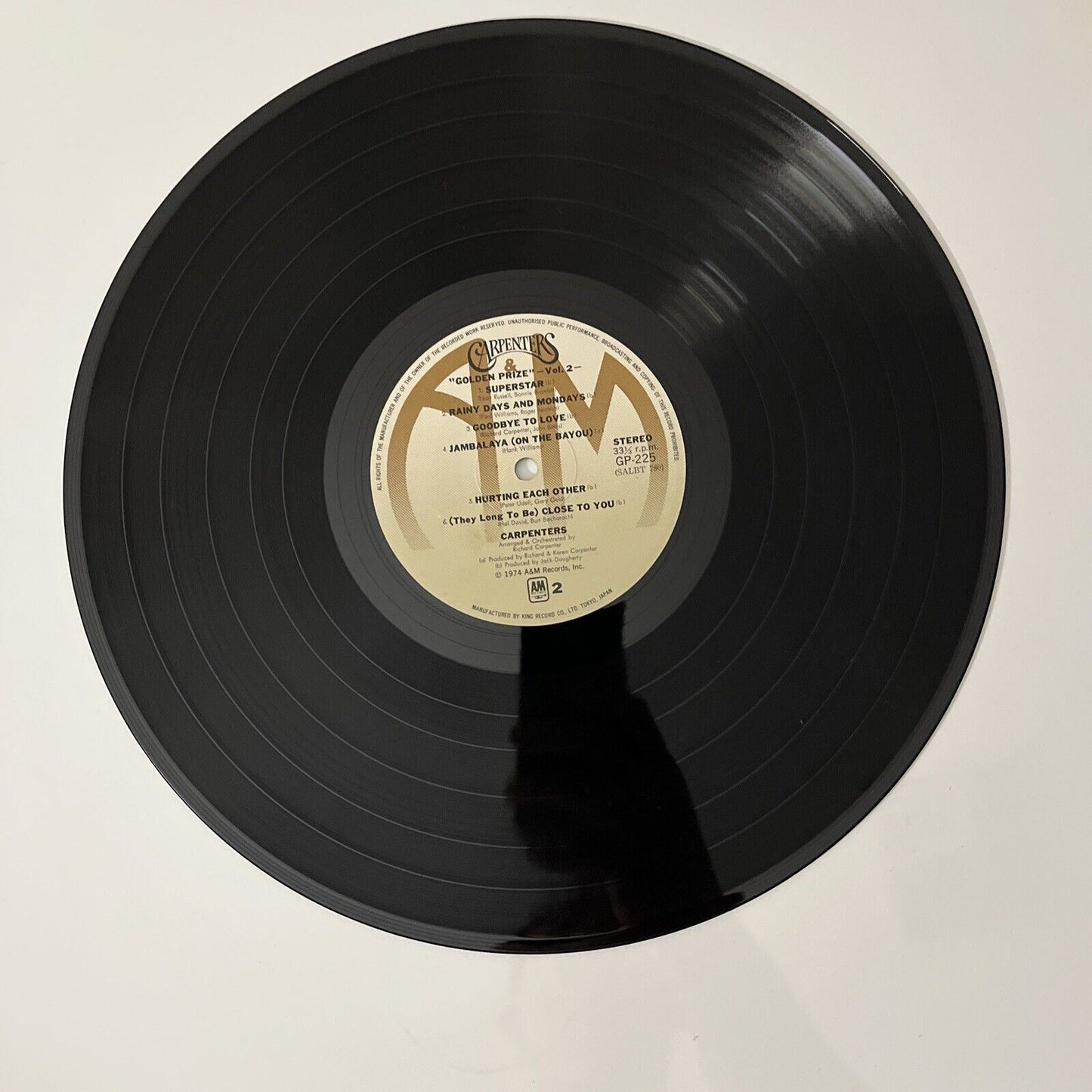 The Carpenters - Carpenters 1974 Vinyl Record LP