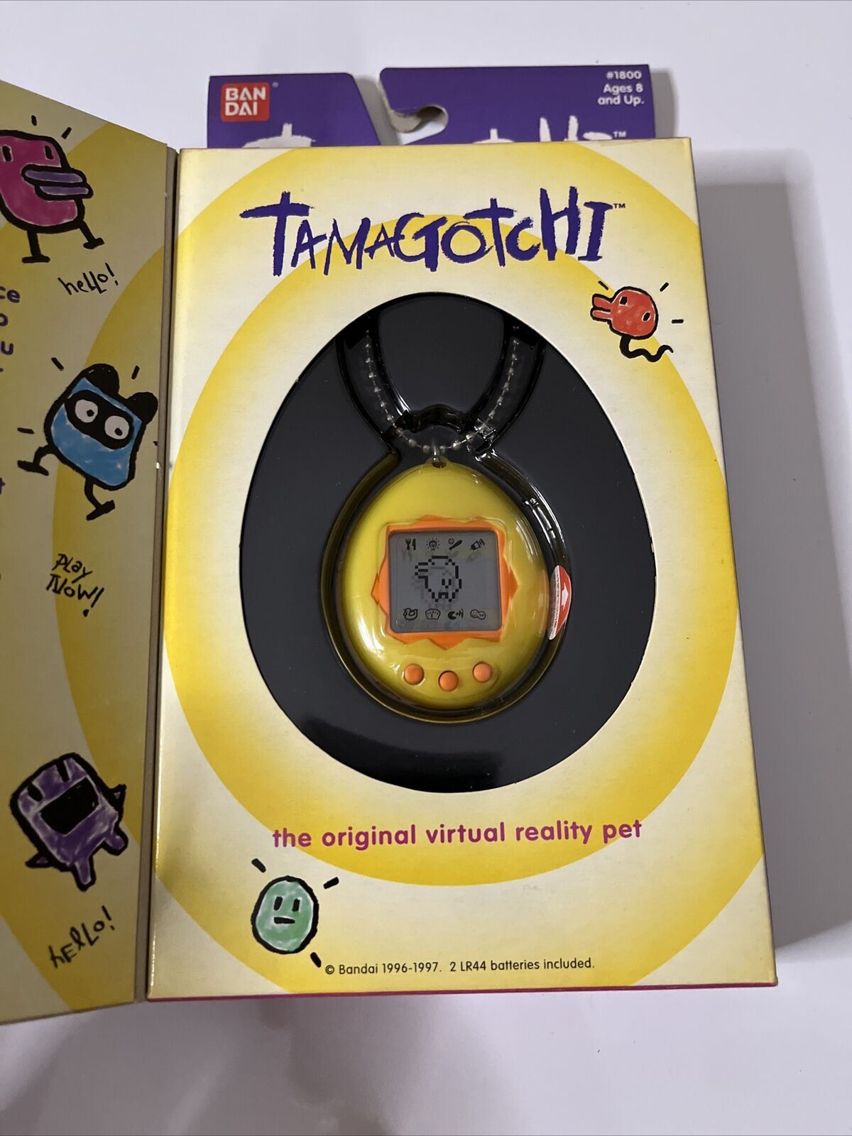 NEW Original Bandai Tamagotchi 1997 Yellow Orange #1800