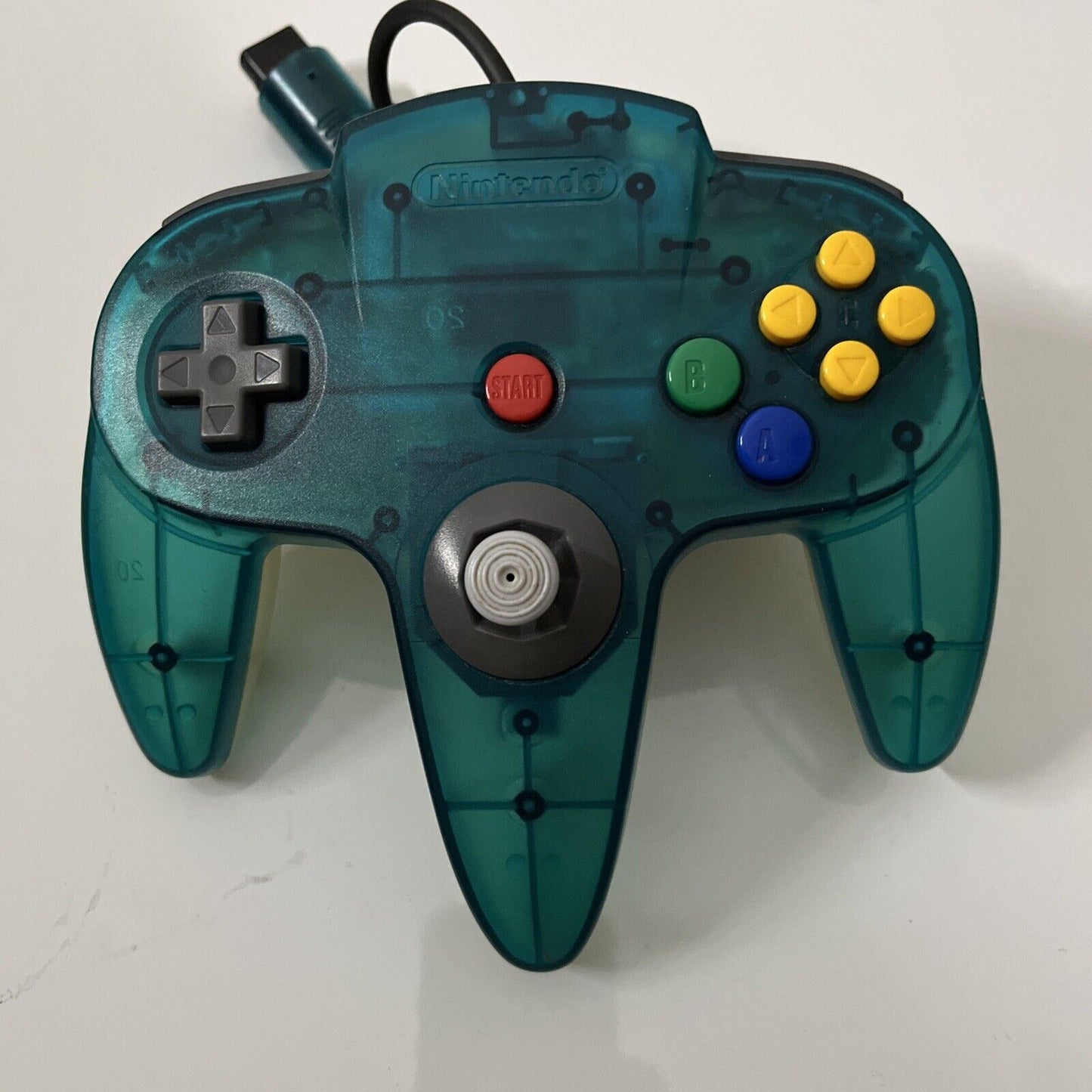 Genuine Official Nintendo N64 Controller Aqua Clear Transparent