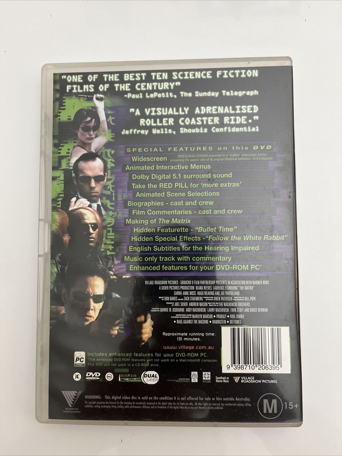The Matrix (DVD, 1999) Keanu Reeves Region 4