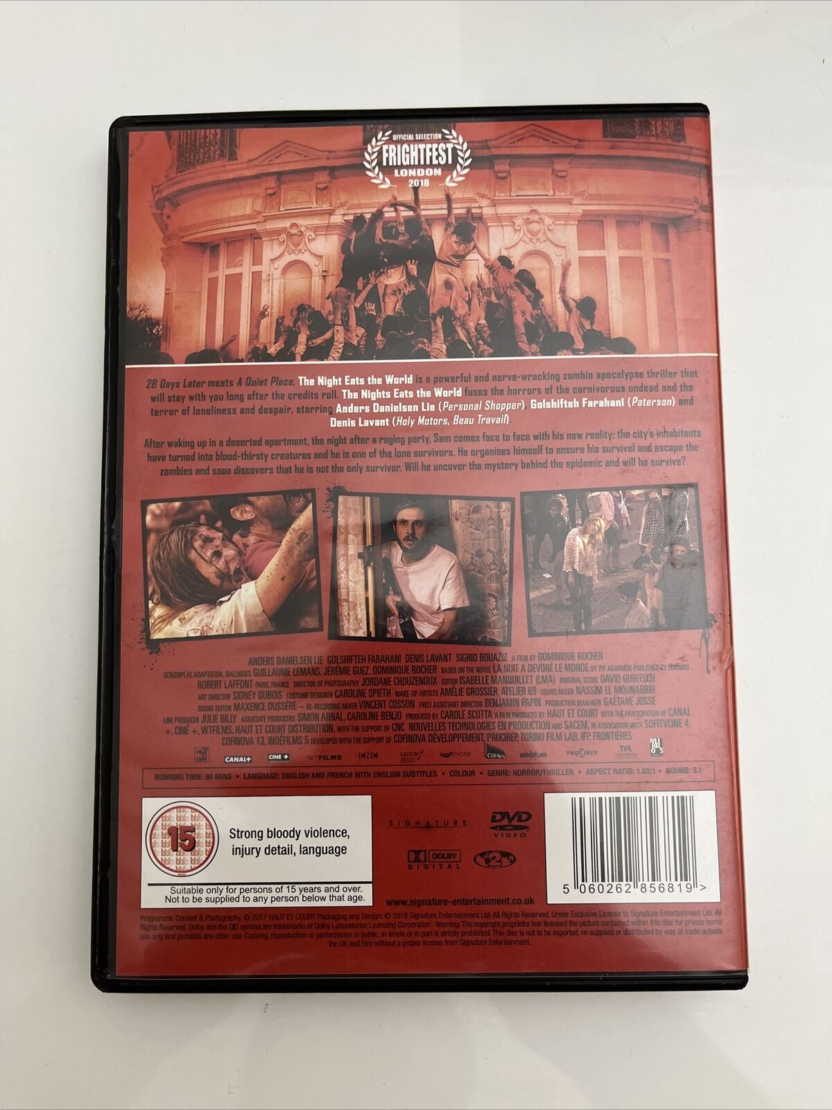 The Night Eats The World (DVD, 2018) Horror Film Region 2