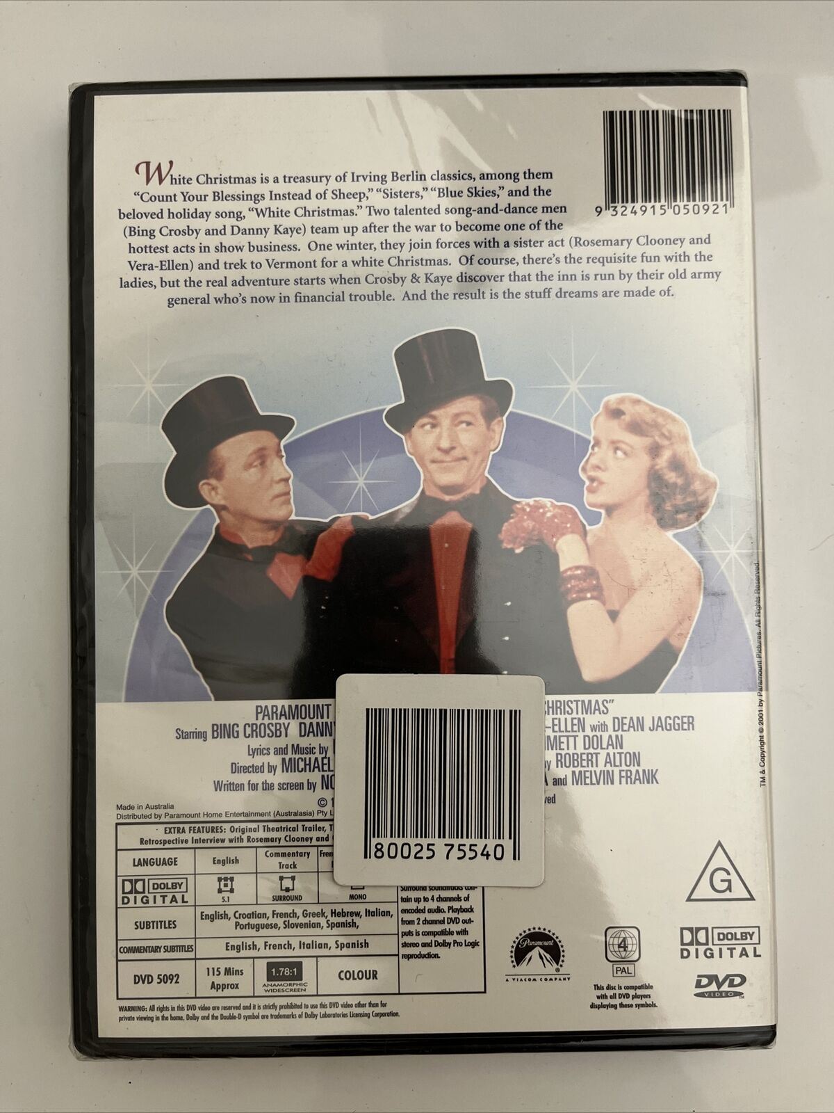 *New Sealed* White Christmas (DVD, 1954) Bing Crosby, Danny Kaye Region 4