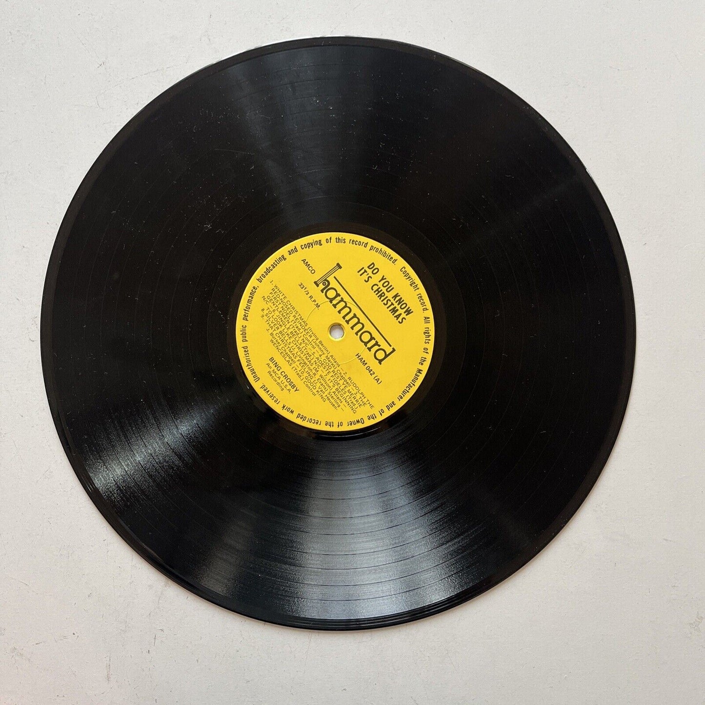 Bing Crosby - Do You Know It's Christmas LP 1979 Vinyl Record HAM-042