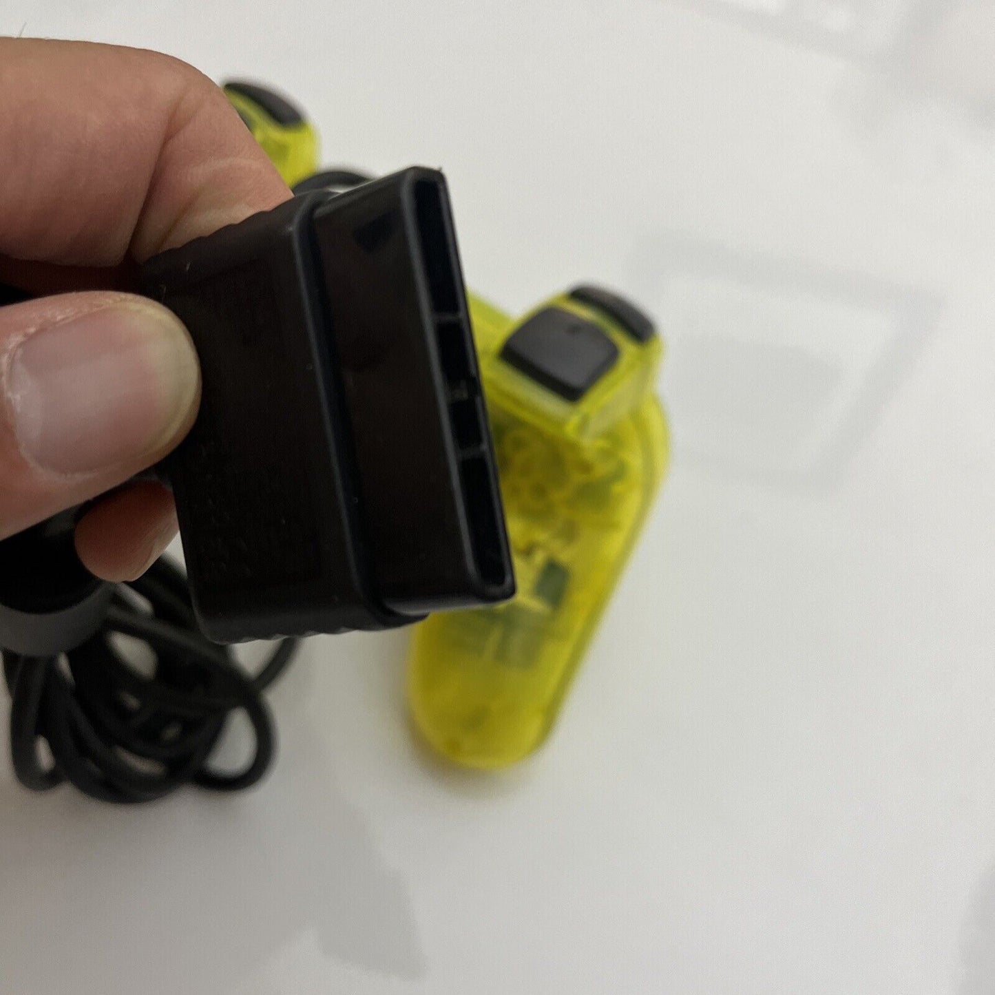 Genuine Official Sony Playstation 2 Dual Shock 2 Transparent Lemon Yellow