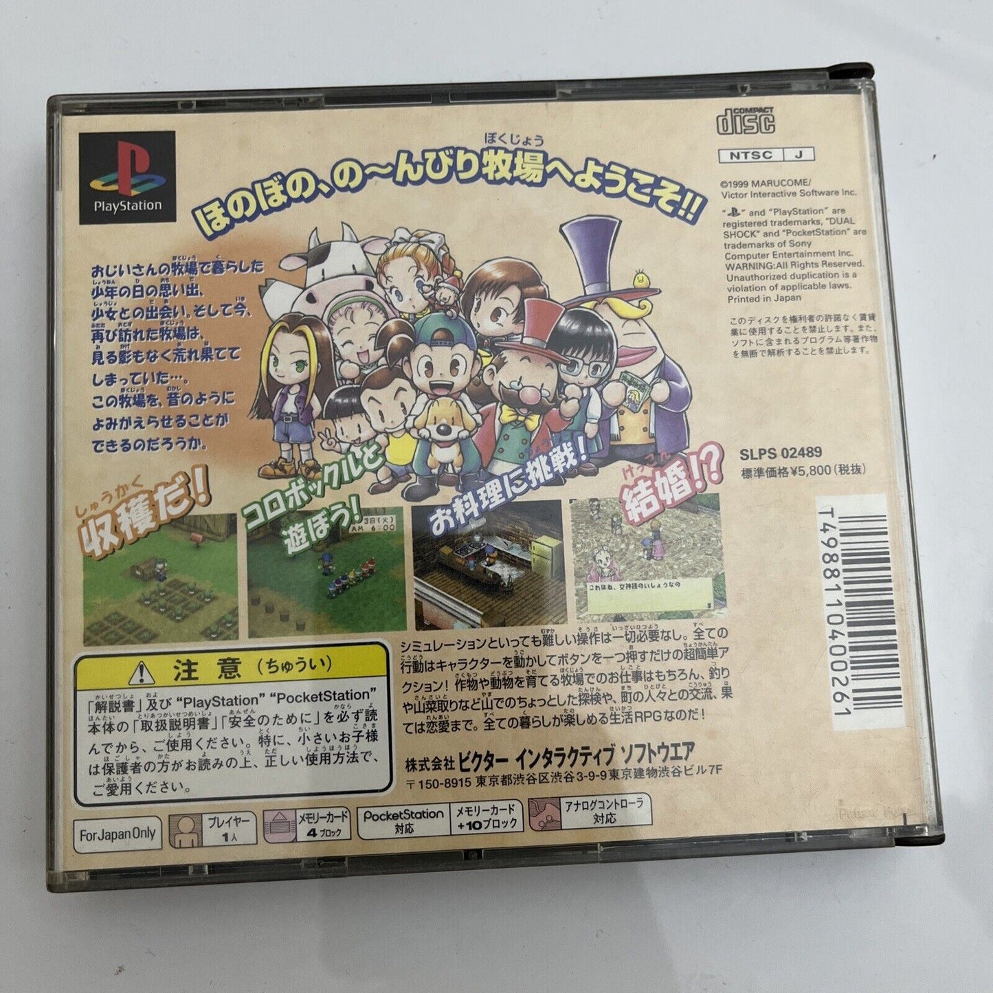 Harvest Moon - Sony PlayStation PS1 NTSC-J JAPAN Game *Disc Only