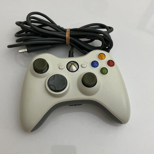 Genuine Official Microsoft Xbox 360 Controller White Wired USB