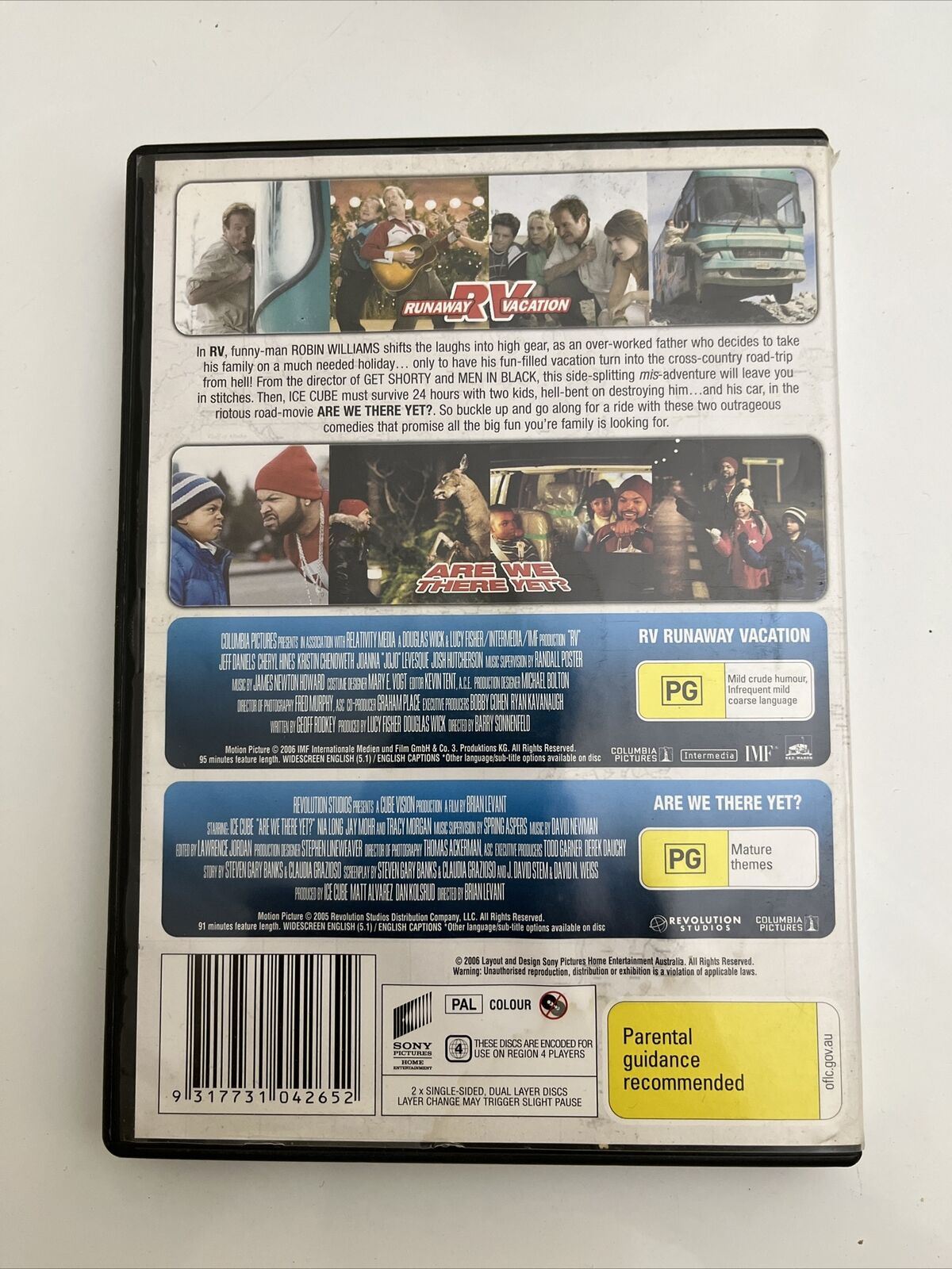 Runaway Vacation RV / Are We There Yet? (DVD, 2006) Robin Williams Region 4