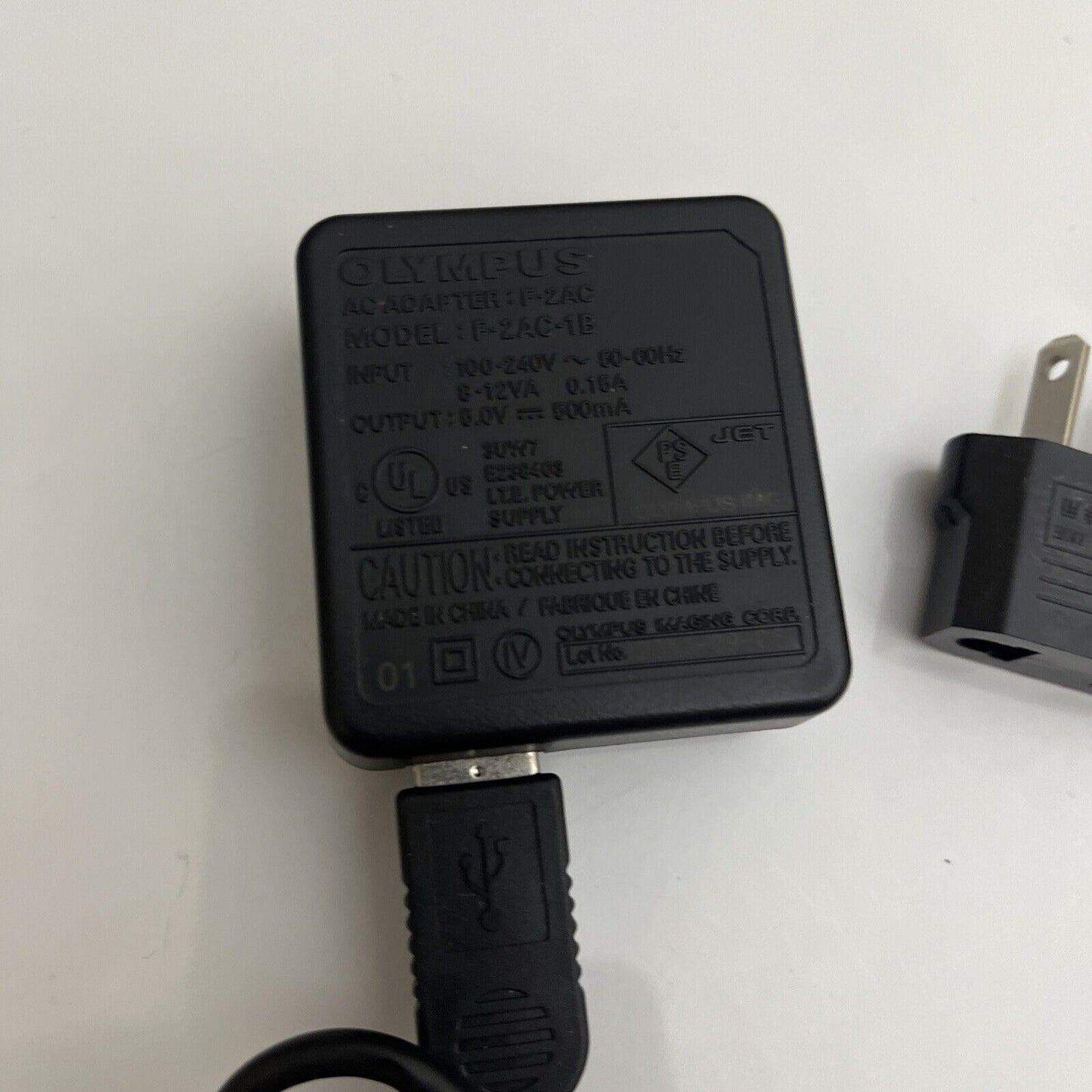 Genuine Olympus F-2AC-1B AC Adapter Charger with Cable