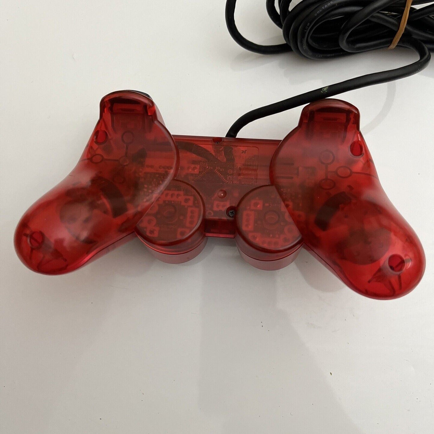 Genuine Sony Playstation 2 PS2 Dual Shock 2 Transparent Red