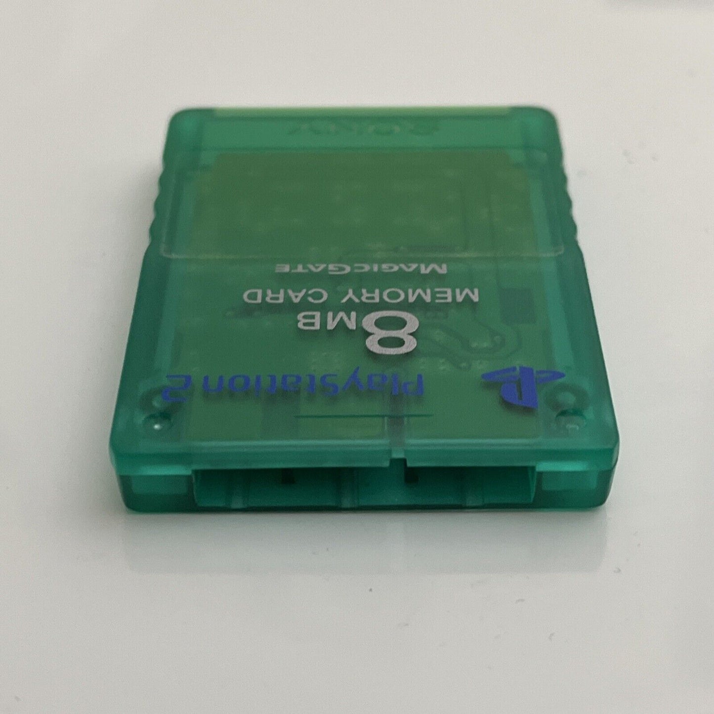 Official Sony PlayStation PS2 Memory Card Transparent Green Genuine