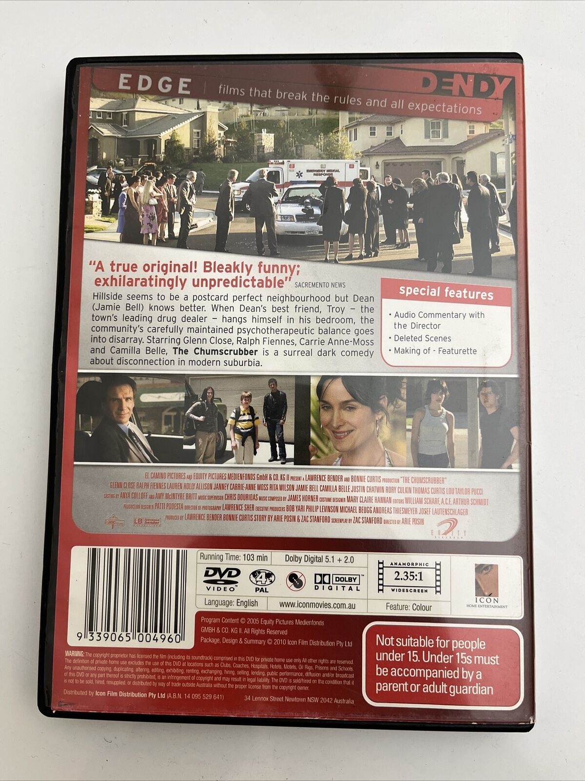 The Chumscrubber (DVD, 2005) Jamie Bell, Camilla Belle Region 4 NEW