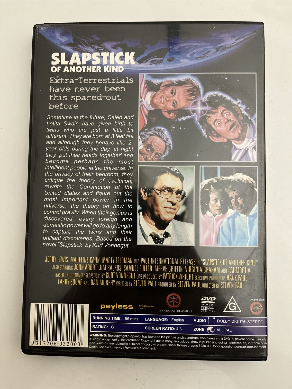 Slapstick of Another Kind (DVD, 1982) Jerry Lewis, Madeline Kahn Region 4