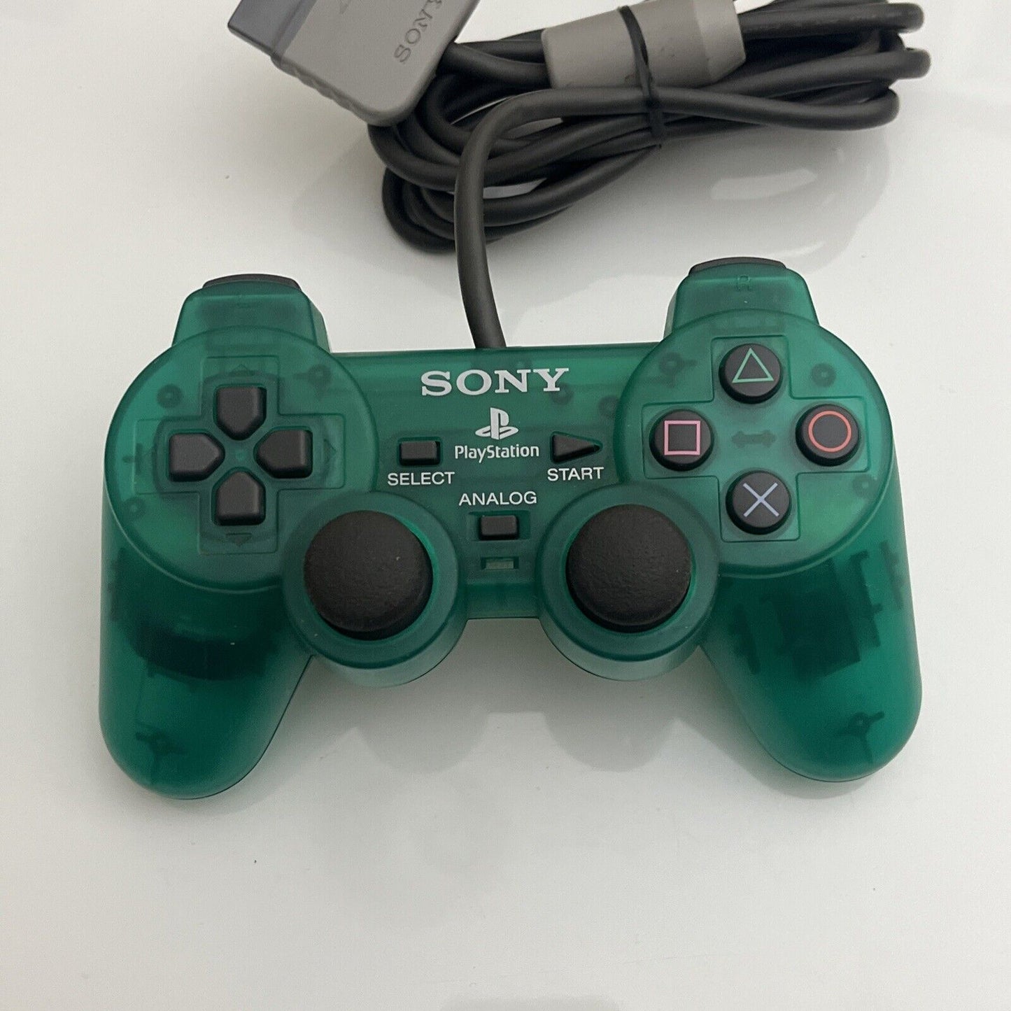 Genuine Official Sony PlayStation Controller Transparent Green for PS1 PS2