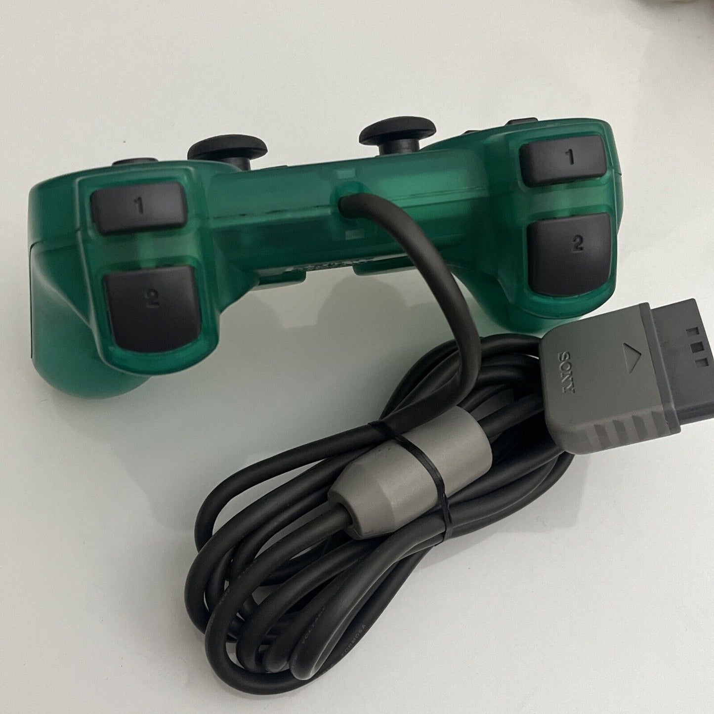 Genuine Official Sony PlayStation Controller Transparent Green for PS1 PS2