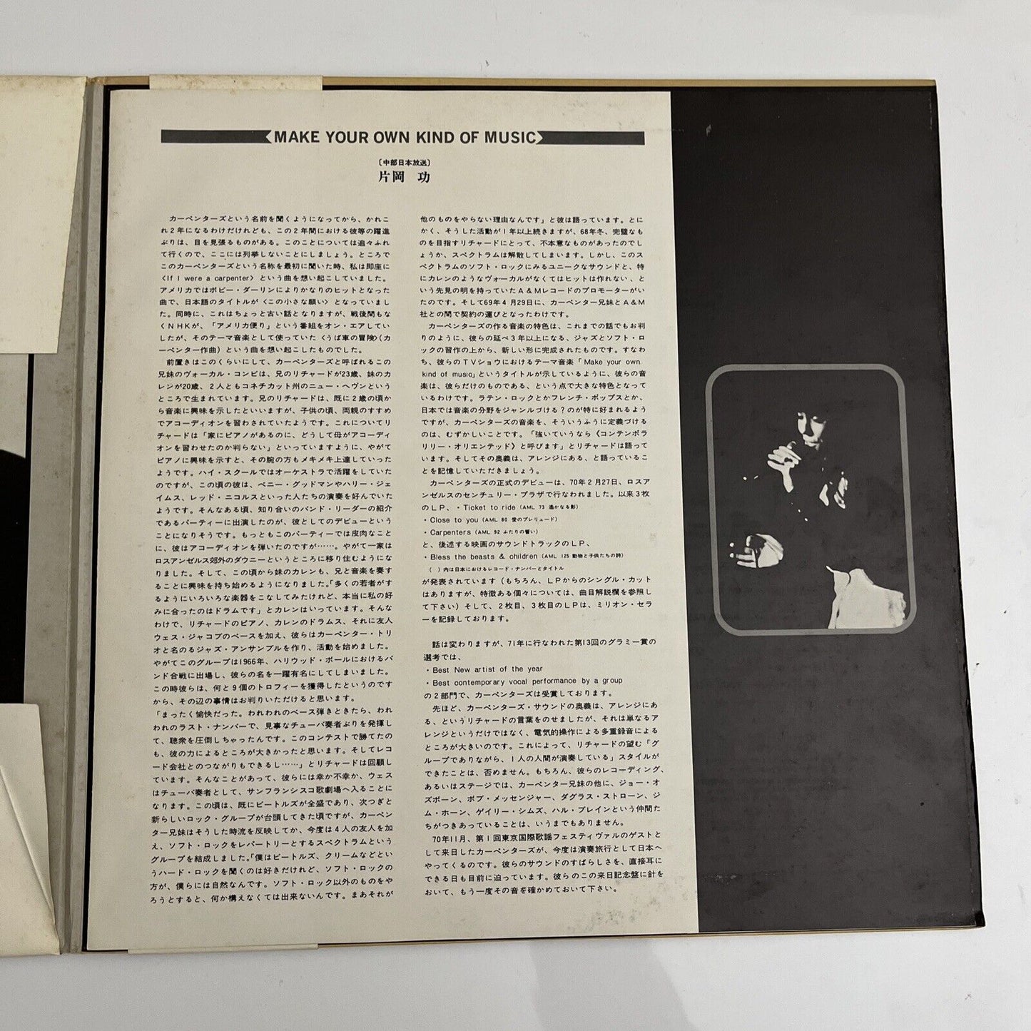 Carpenters - Golden Double Deluxe 2x LP 1972 Vinyl Record AMW 31-2 Gatefold Obi