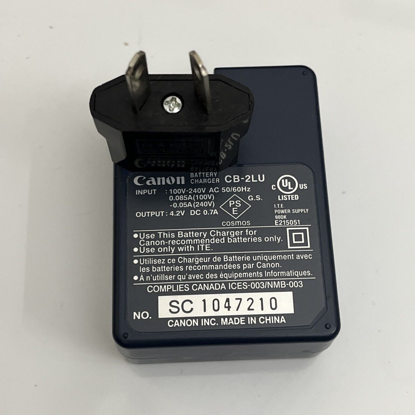 Canon CB-2LU Genuine OEM Battery Charger for Canon NB-3L