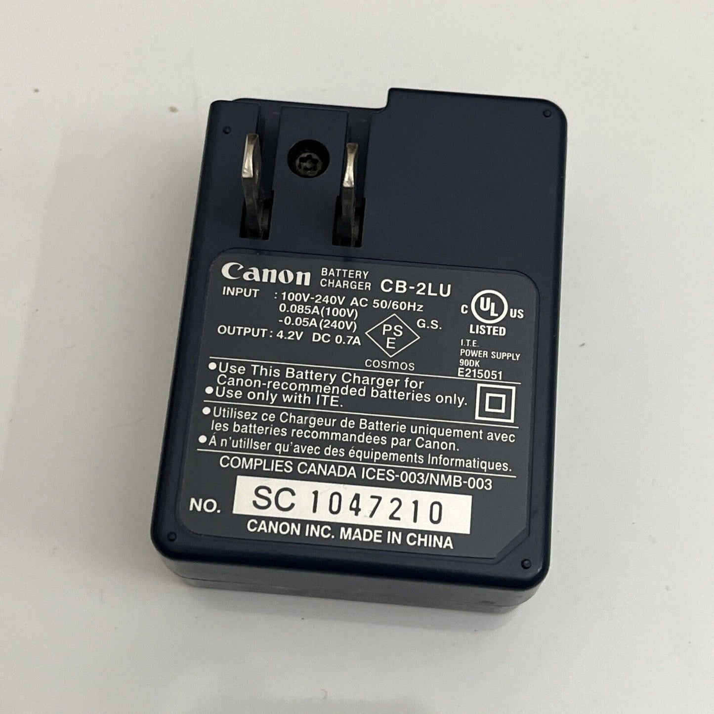 Canon CB-2LU Genuine OEM Battery Charger for Canon NB-3L