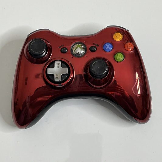 Genuine Official Microsoft Xbox 360 Controller Red Chrome Wireless Special Ed.